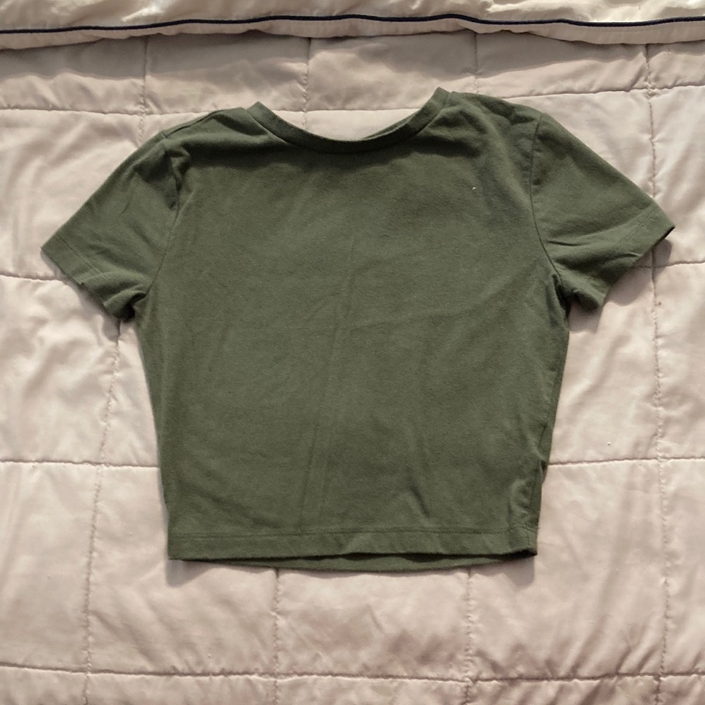 Dark green crop top for girls